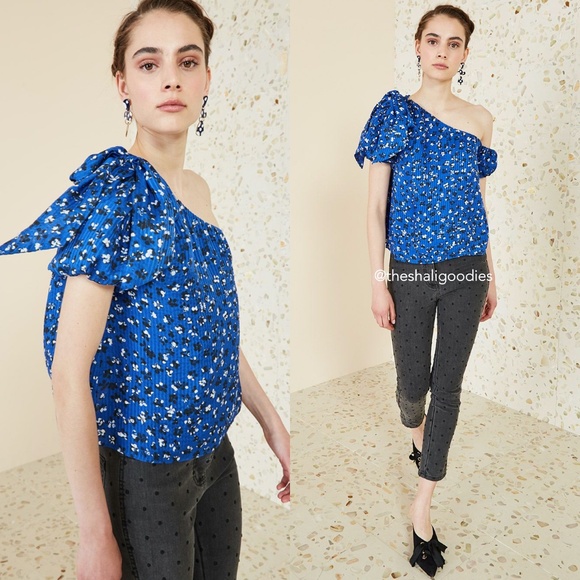Ulla Johnson Tops - ULLA JOHNSON Femi Top One Shoulder Floral Blouse